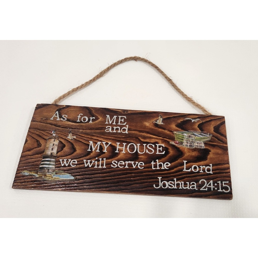Christian Wall Art Decor, as for Me and My House We Will Serve the Lord Wooden P